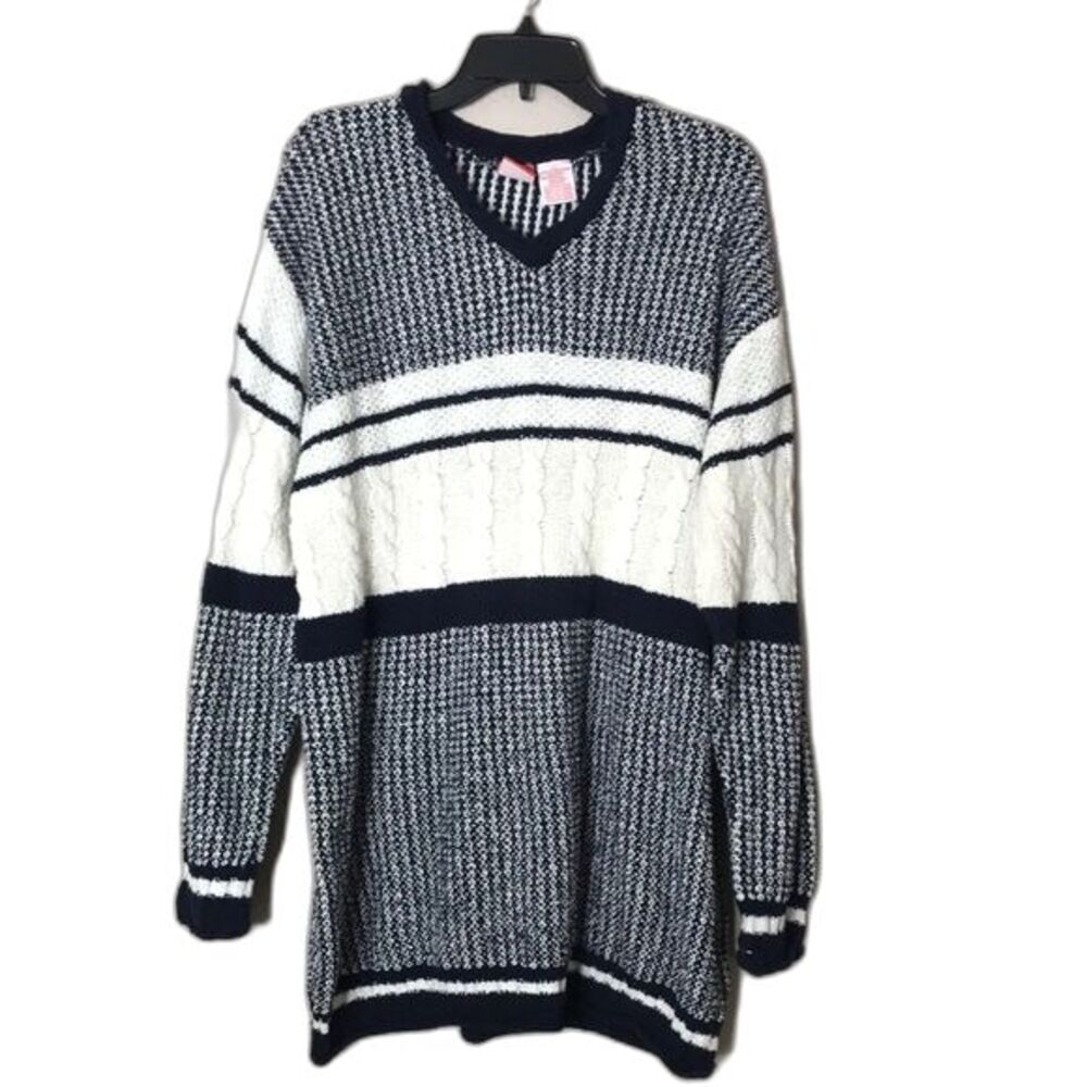 Vtg Liz Claiborne oversized‎ cotton blend knit pullover fall sweater large
